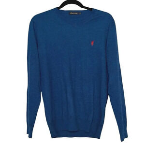 Polo Ralph Lauren Sport Men’s Cotton Blend V-Neck Sweater Blue Size Medium